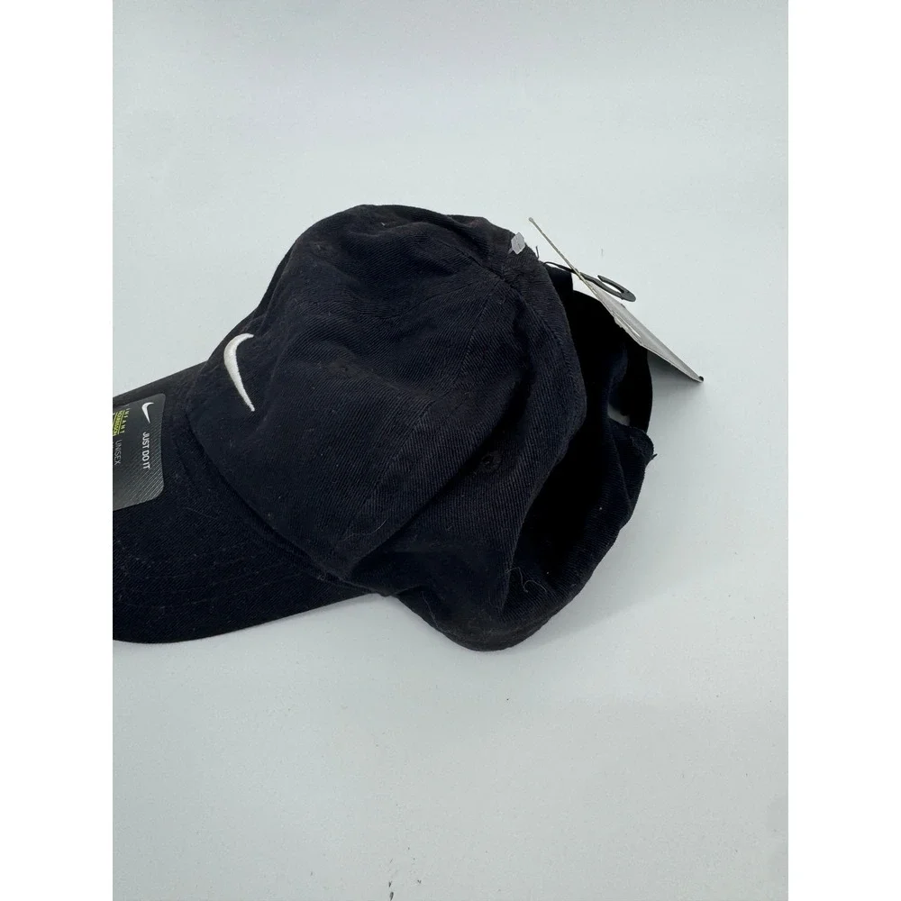 Nike‎ Infant Unisex Black Baseball Cap Hat 12/24M Adjustable Swoosh Logo